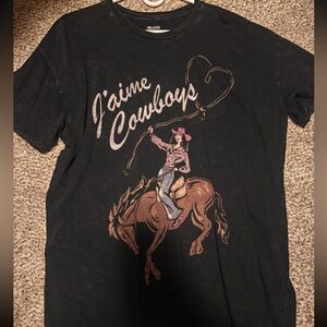 Hollister Black Cowboy Graphic XL tshirt